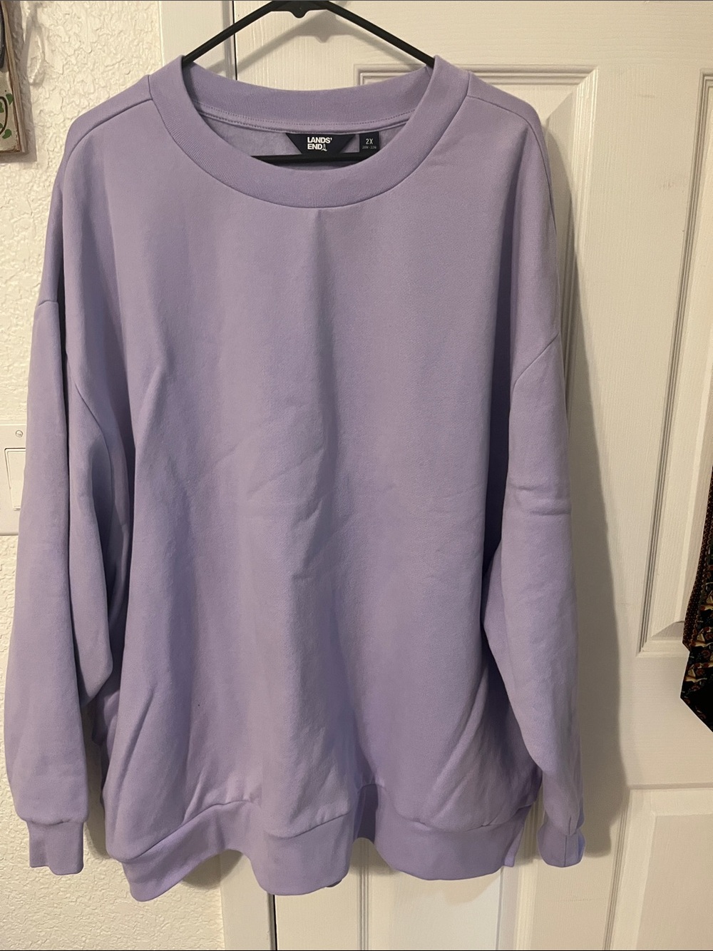 Lands' End Pastel Lavender Crewneck Sweatshirt